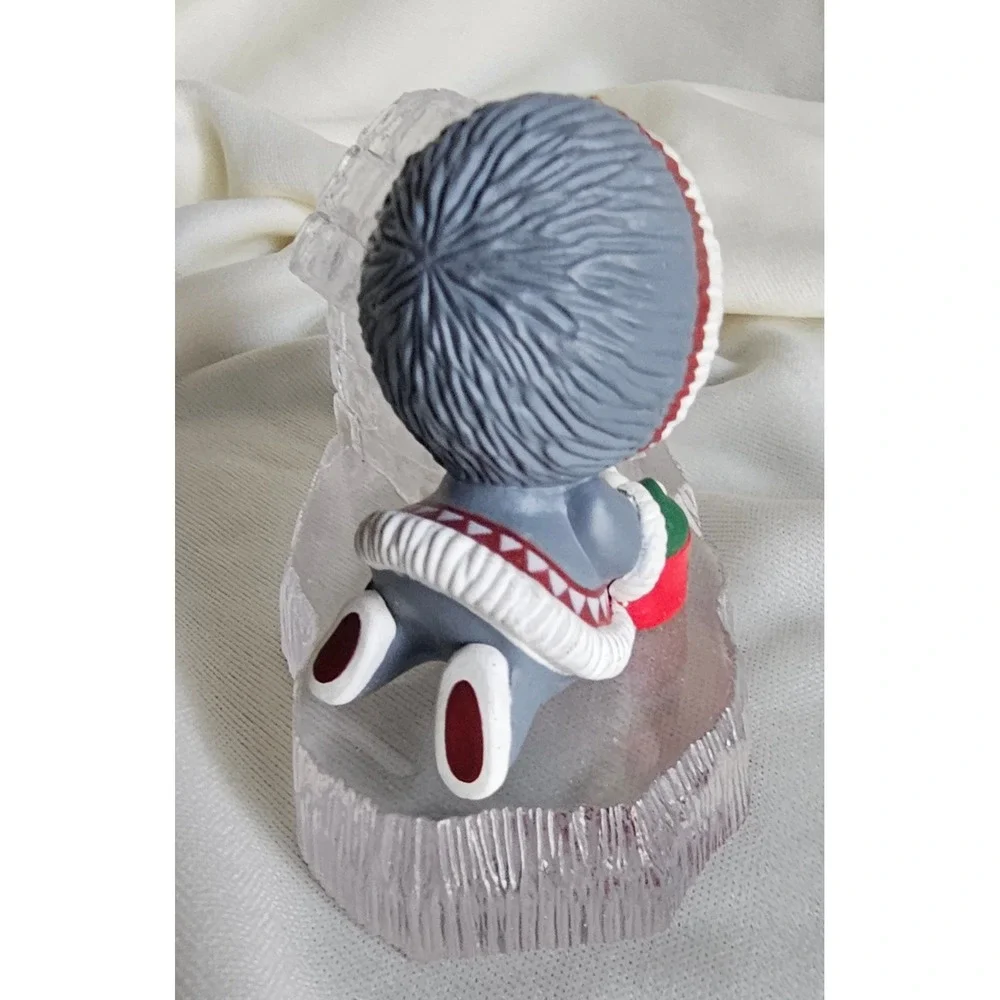 VTG Hallmark Keepsake 1993 Christmas Ornament Arctic Boy Husky Igloo Ice Base